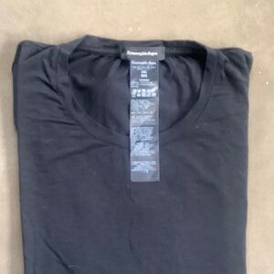 Ermenegildo Zegna Black Short-Sleeve Crewneck Tee XXL